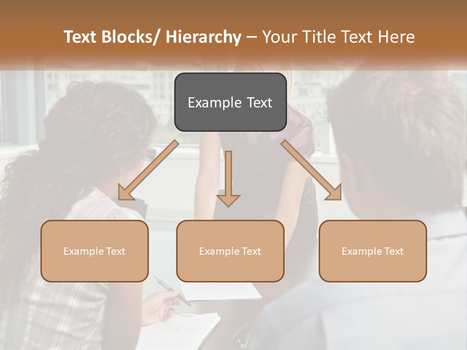 A Woman Sitting At A Table In Front Of A Man PowerPoint Template