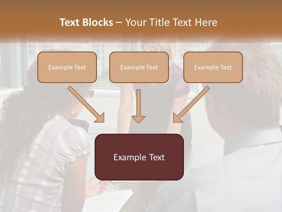 A Woman Sitting At A Table In Front Of A Man PowerPoint Template