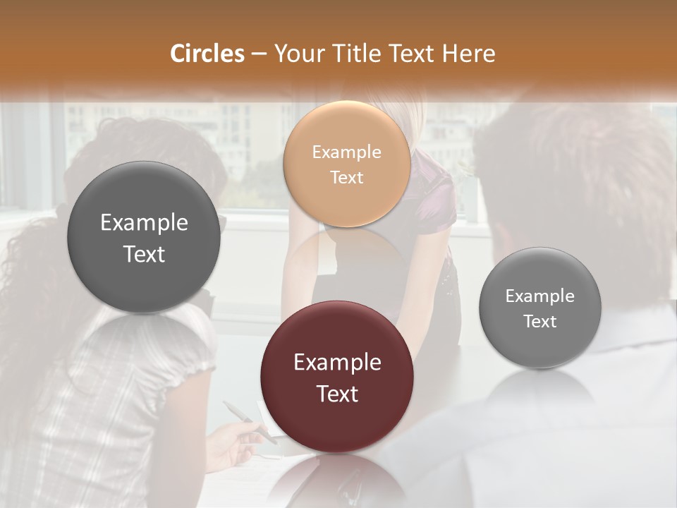 A Woman Sitting At A Table In Front Of A Man PowerPoint Template