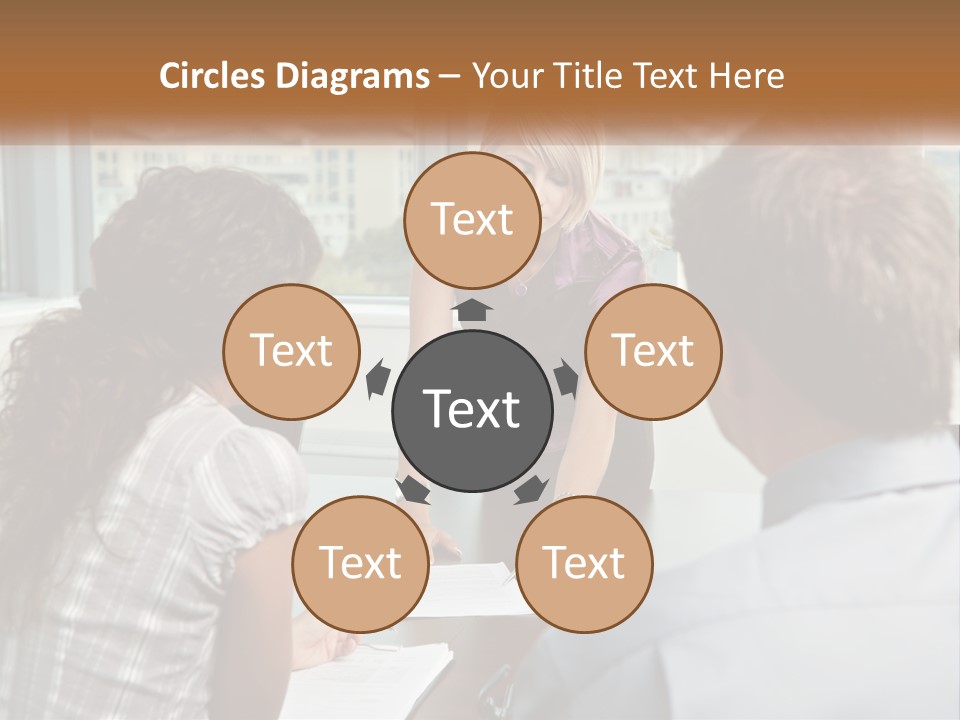 A Woman Sitting At A Table In Front Of A Man PowerPoint Template