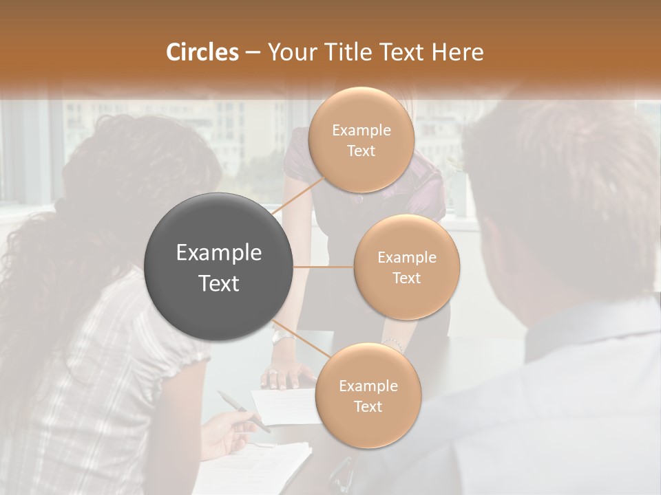 A Woman Sitting At A Table In Front Of A Man PowerPoint Template