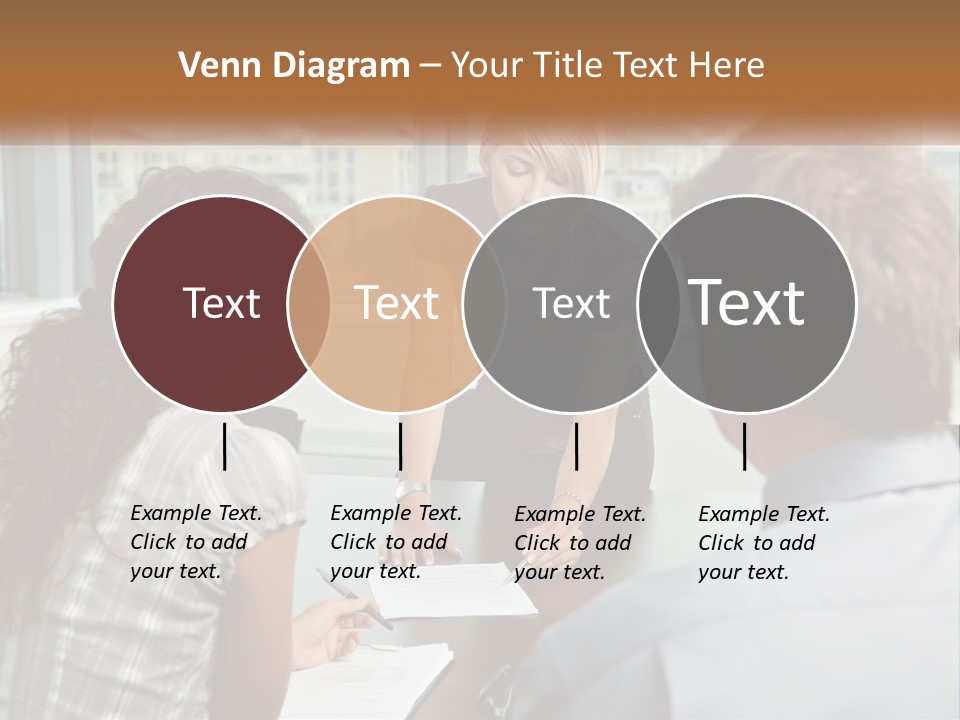 A Woman Sitting At A Table In Front Of A Man PowerPoint Template