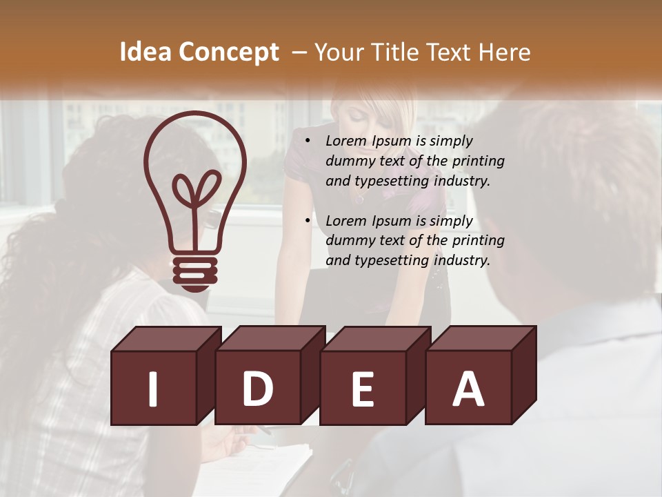 A Woman Sitting At A Table In Front Of A Man PowerPoint Template