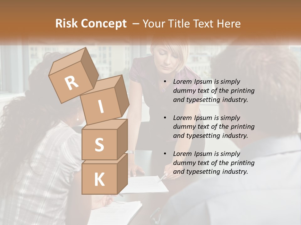 A Woman Sitting At A Table In Front Of A Man PowerPoint Template