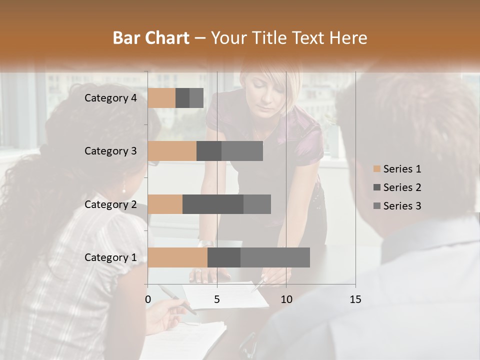 A Woman Sitting At A Table In Front Of A Man PowerPoint Template