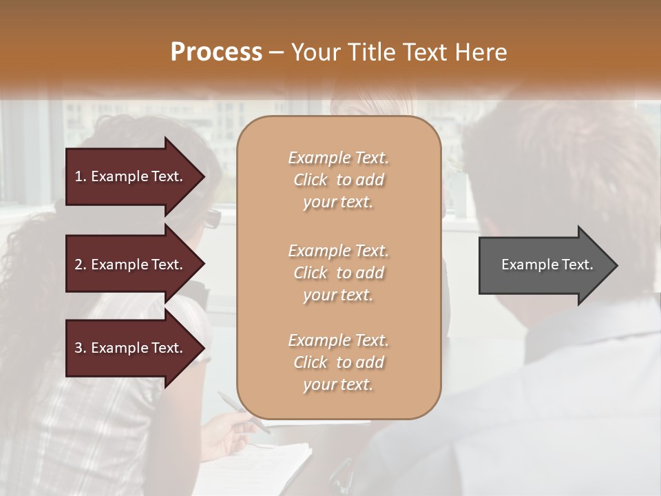 A Woman Sitting At A Table In Front Of A Man PowerPoint Template