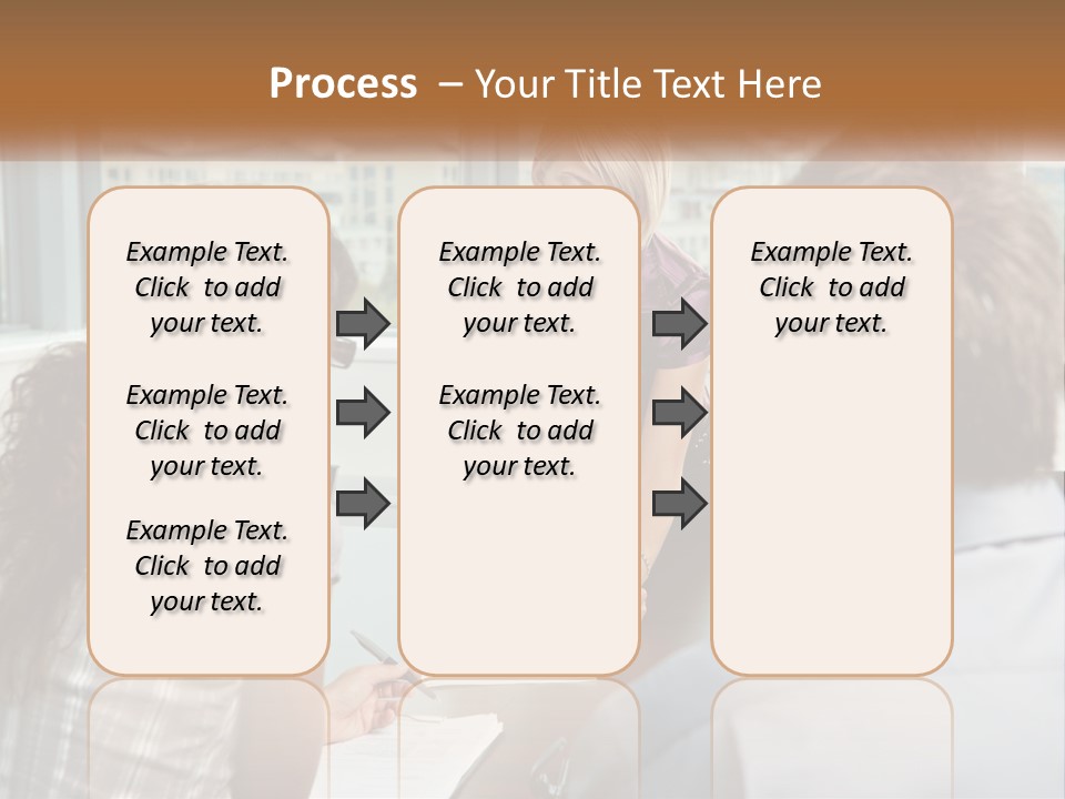 A Woman Sitting At A Table In Front Of A Man PowerPoint Template