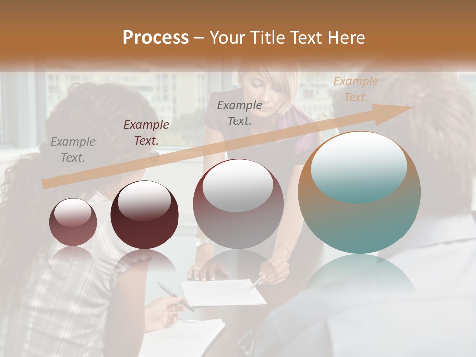 A Woman Sitting At A Table In Front Of A Man PowerPoint Template