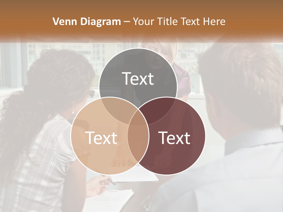 A Woman Sitting At A Table In Front Of A Man PowerPoint Template