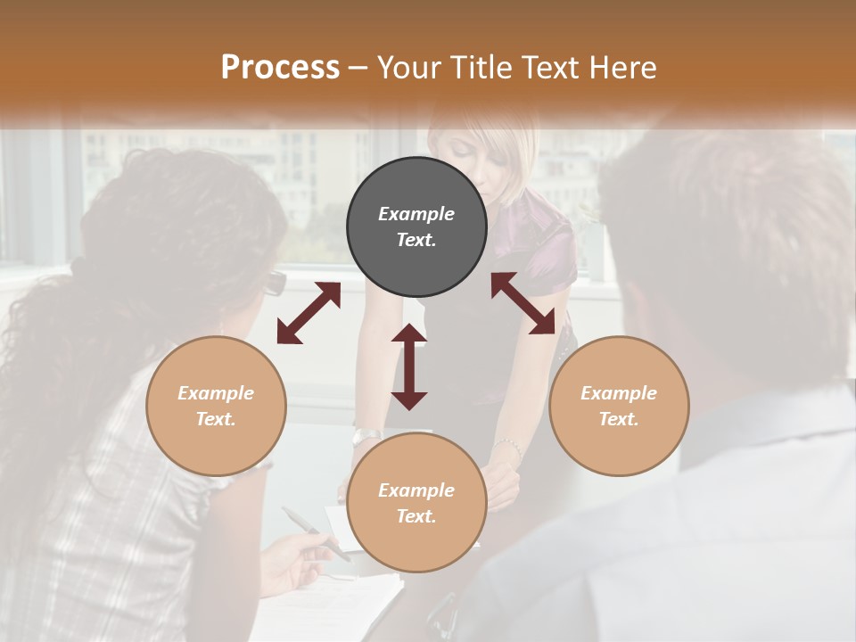 A Woman Sitting At A Table In Front Of A Man PowerPoint Template