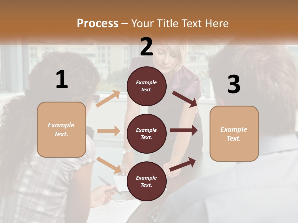A Woman Sitting At A Table In Front Of A Man PowerPoint Template