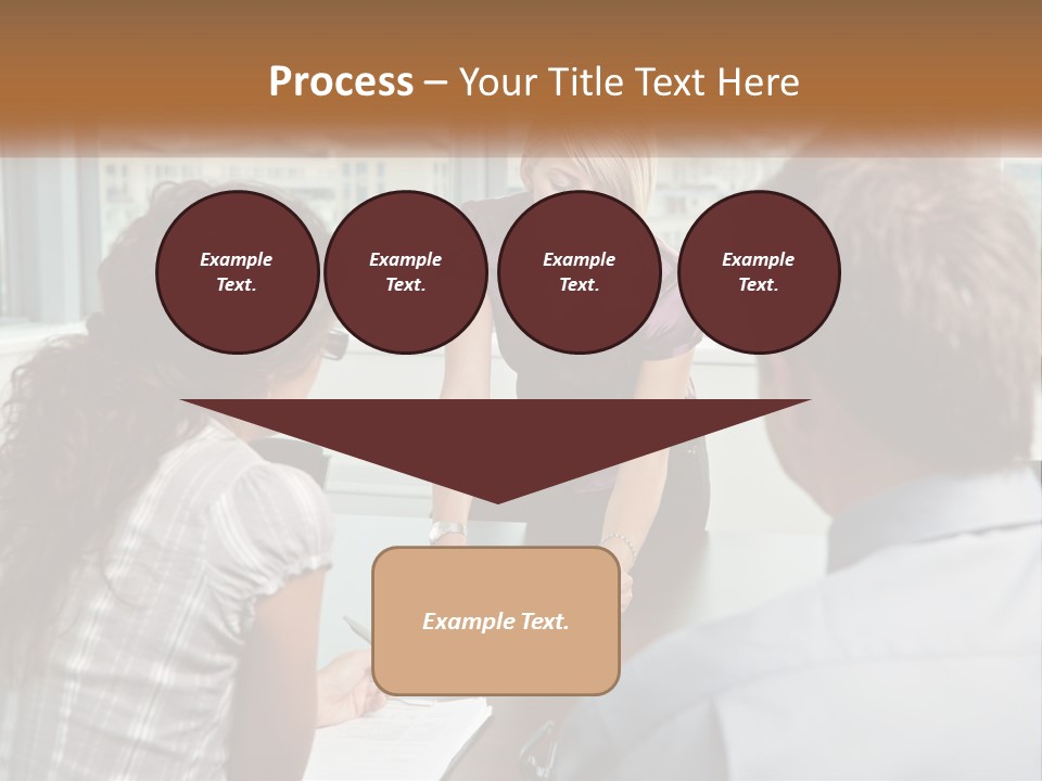 A Woman Sitting At A Table In Front Of A Man PowerPoint Template