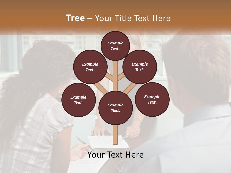 A Woman Sitting At A Table In Front Of A Man PowerPoint Template