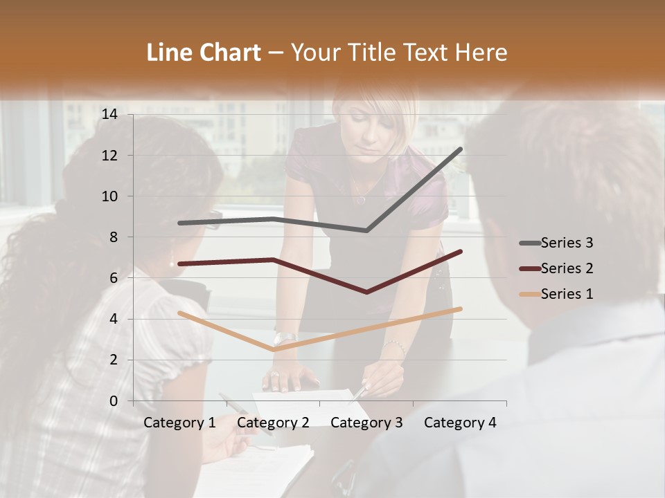 A Woman Sitting At A Table In Front Of A Man PowerPoint Template