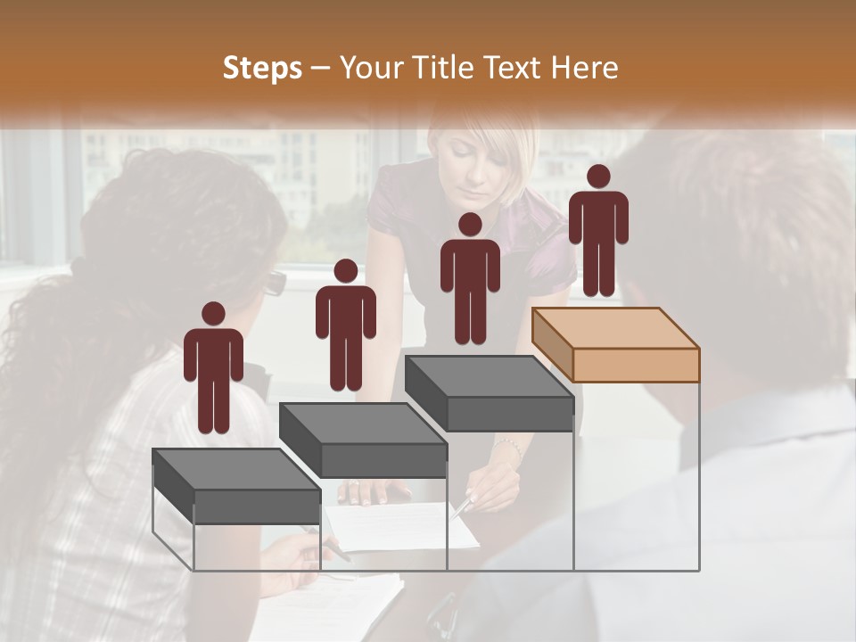 A Woman Sitting At A Table In Front Of A Man PowerPoint Template