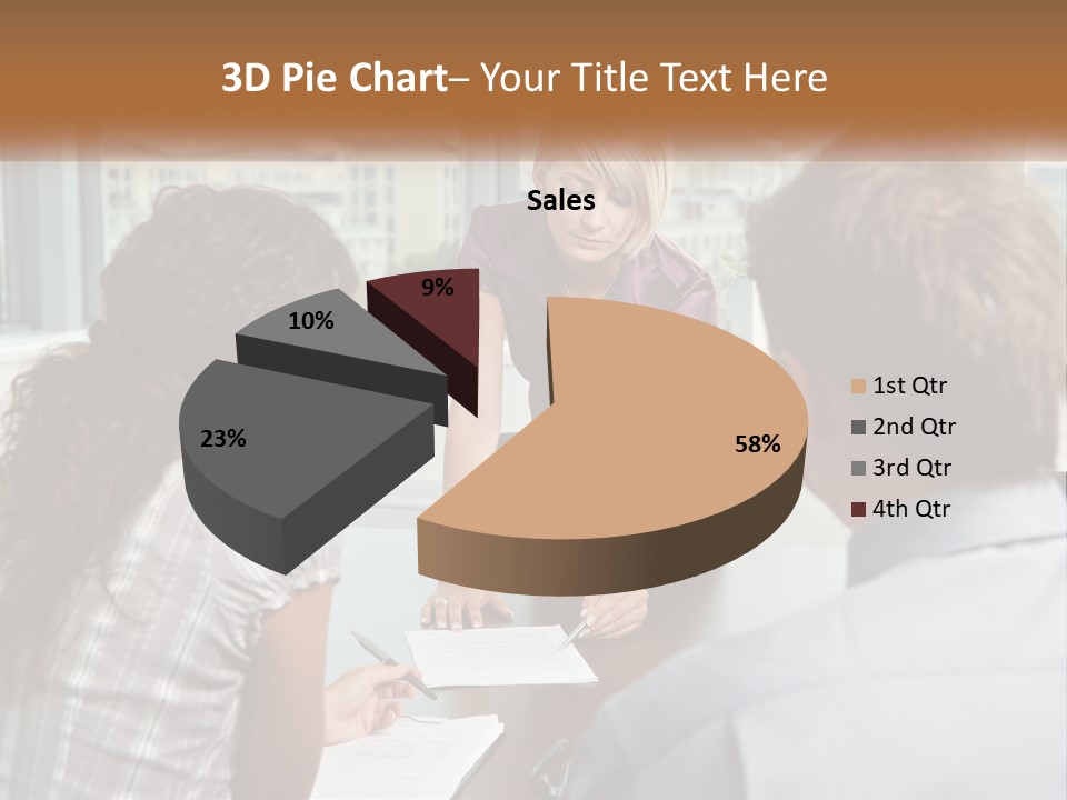 A Woman Sitting At A Table In Front Of A Man PowerPoint Template