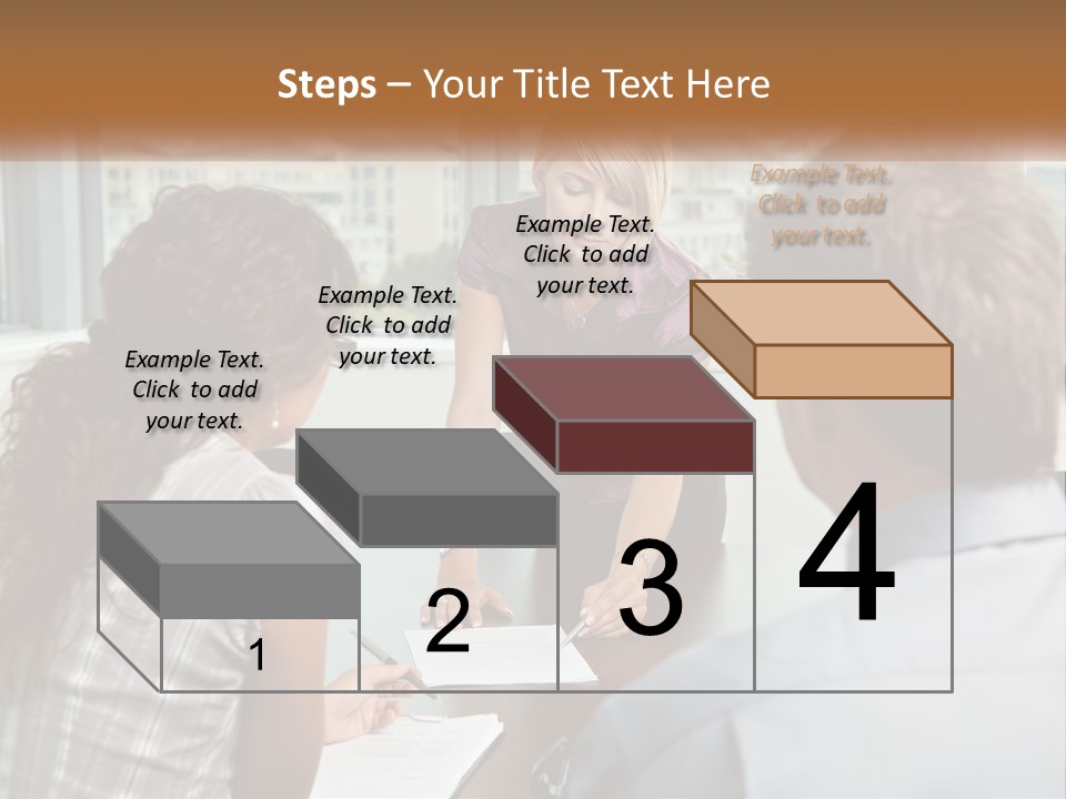 A Woman Sitting At A Table In Front Of A Man PowerPoint Template