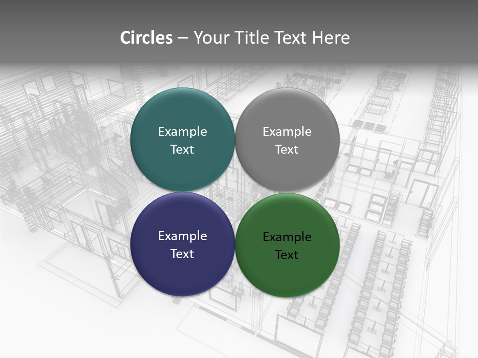 A Large Group Of Tables And Chairs In A Room PowerPoint Template