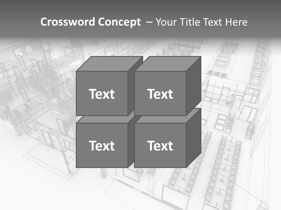 A Large Group Of Tables And Chairs In A Room PowerPoint Template