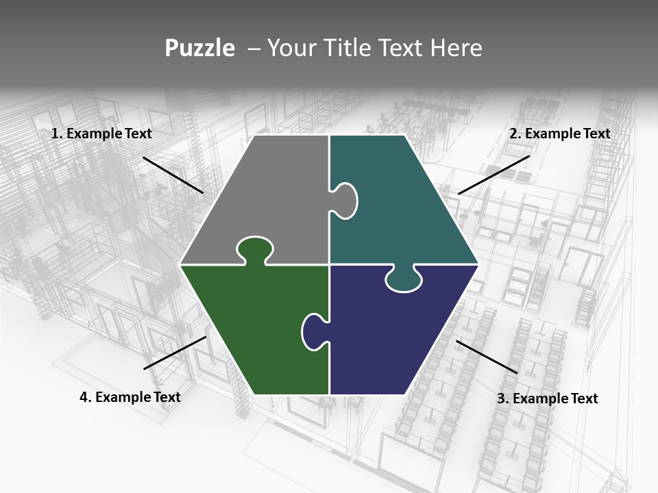 A Large Group Of Tables And Chairs In A Room PowerPoint Template