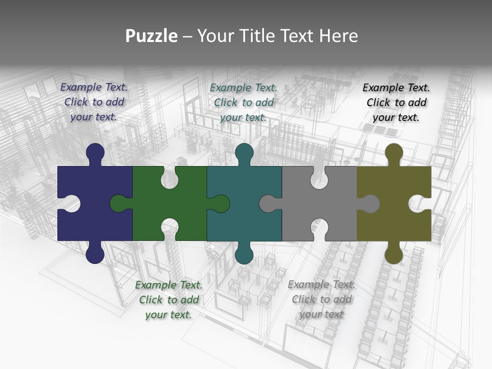 A Large Group Of Tables And Chairs In A Room PowerPoint Template