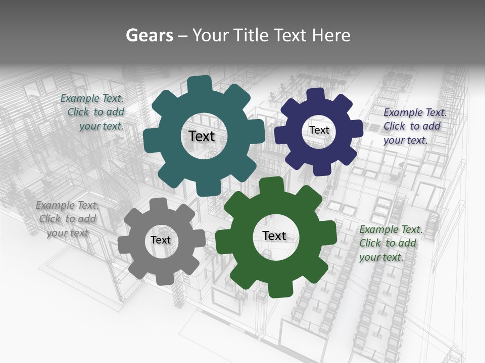 A Large Group Of Tables And Chairs In A Room PowerPoint Template