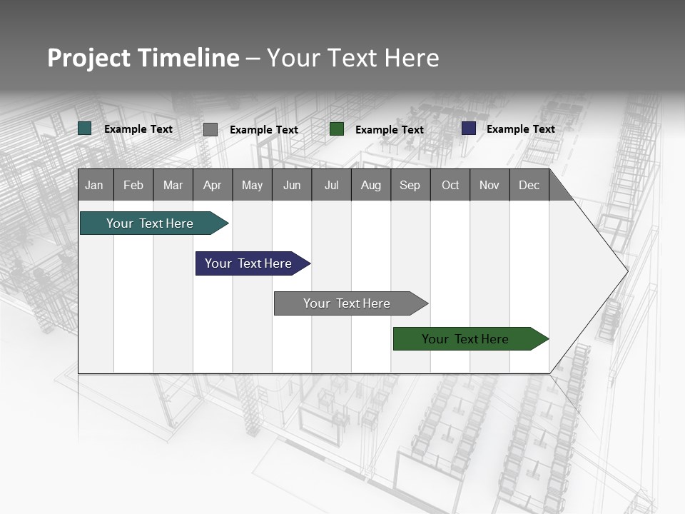 A Large Group Of Tables And Chairs In A Room PowerPoint Template