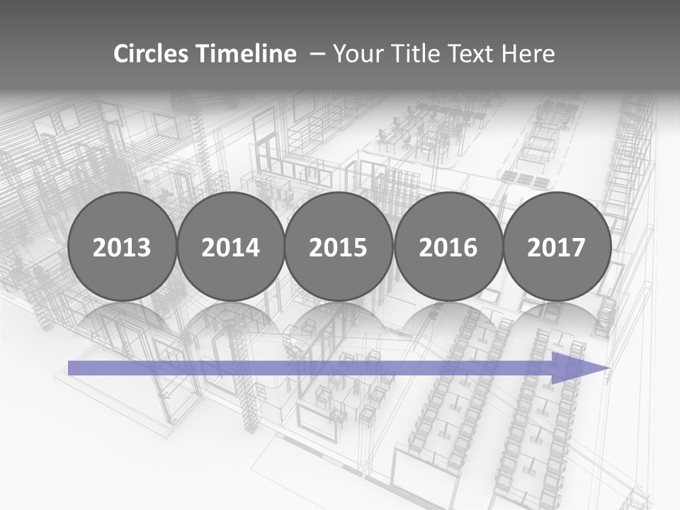 A Large Group Of Tables And Chairs In A Room PowerPoint Template
