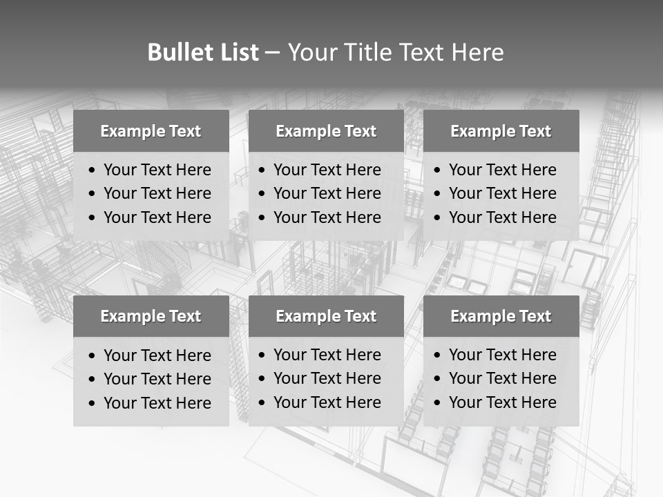 A Large Group Of Tables And Chairs In A Room PowerPoint Template