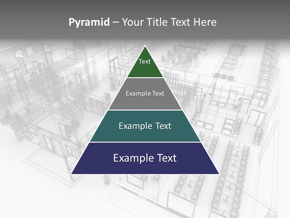 A Large Group Of Tables And Chairs In A Room PowerPoint Template