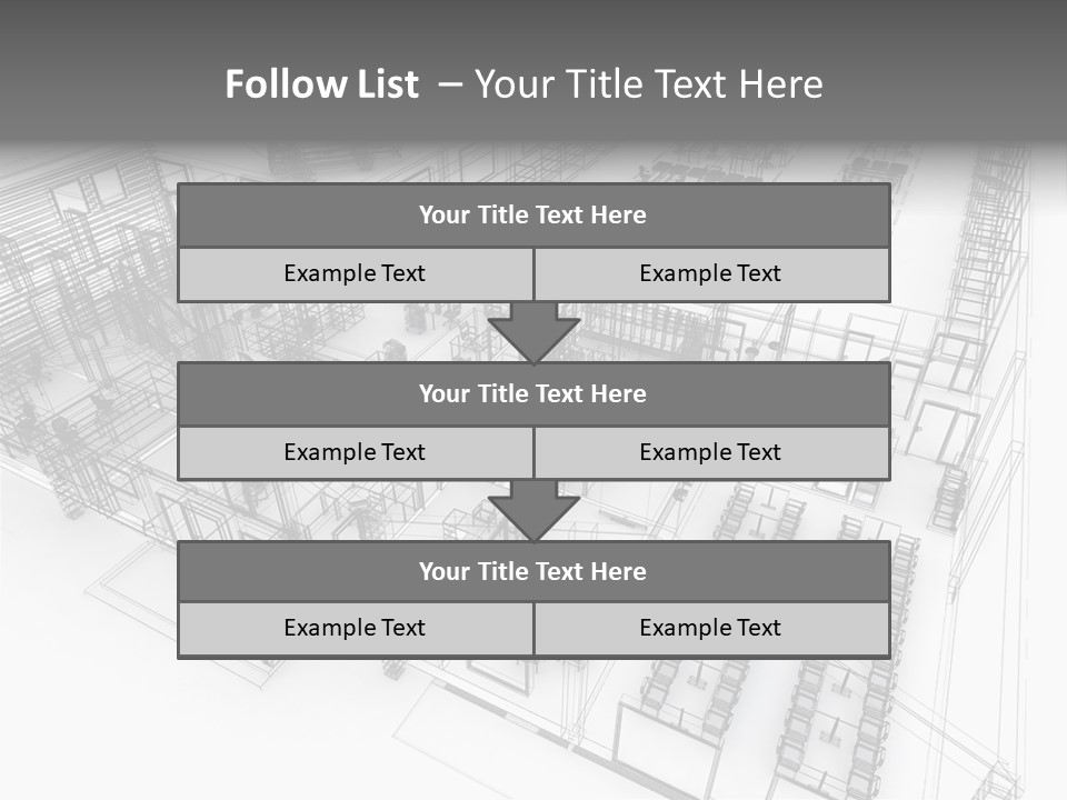 A Large Group Of Tables And Chairs In A Room PowerPoint Template