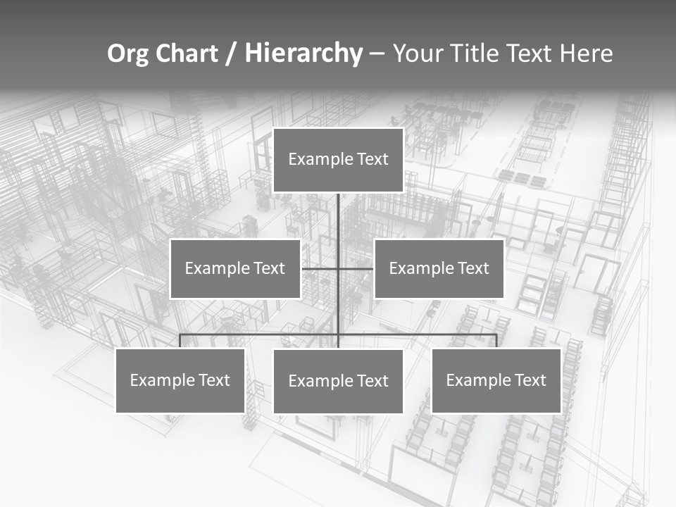 A Large Group Of Tables And Chairs In A Room PowerPoint Template
