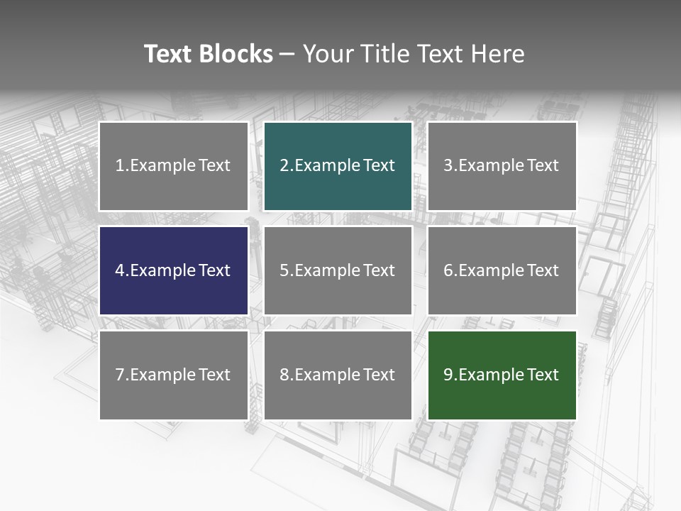 A Large Group Of Tables And Chairs In A Room PowerPoint Template