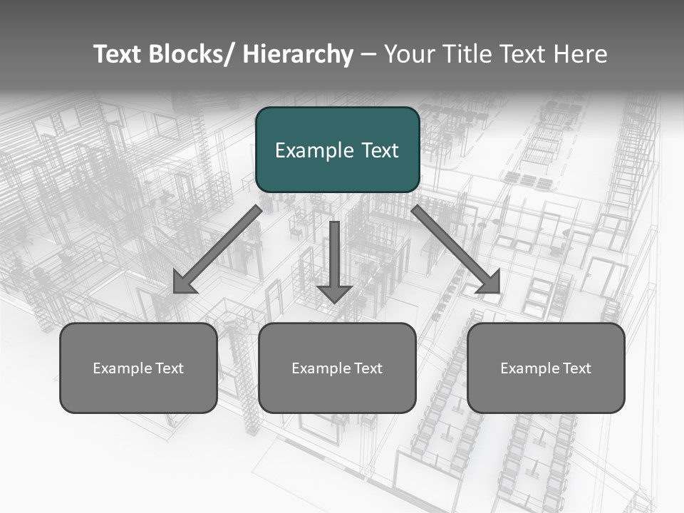 A Large Group Of Tables And Chairs In A Room PowerPoint Template