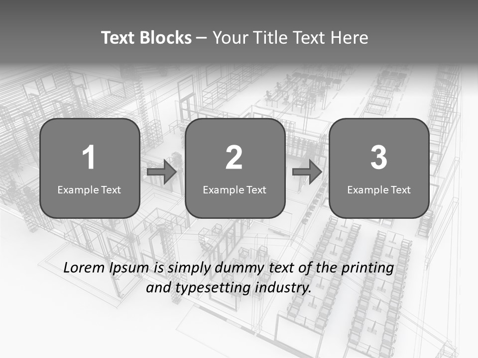 A Large Group Of Tables And Chairs In A Room PowerPoint Template