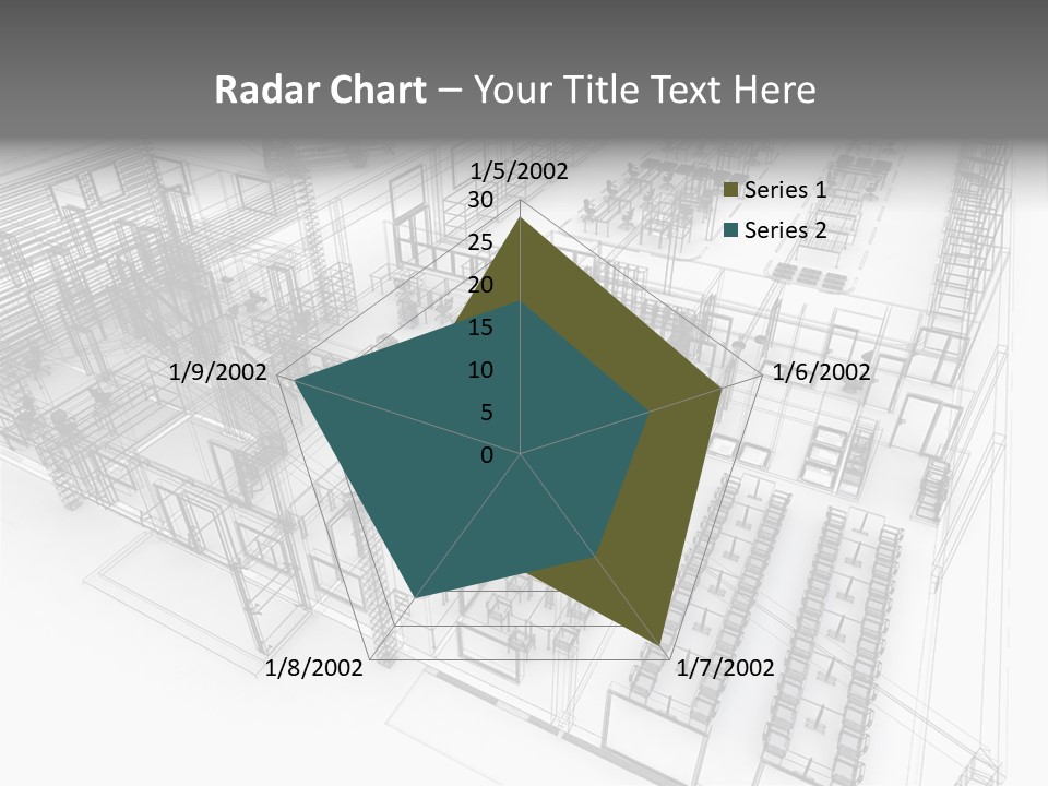 A Large Group Of Tables And Chairs In A Room PowerPoint Template