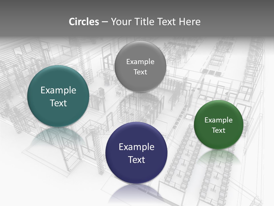 A Large Group Of Tables And Chairs In A Room PowerPoint Template
