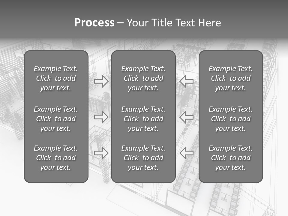 A Large Group Of Tables And Chairs In A Room PowerPoint Template