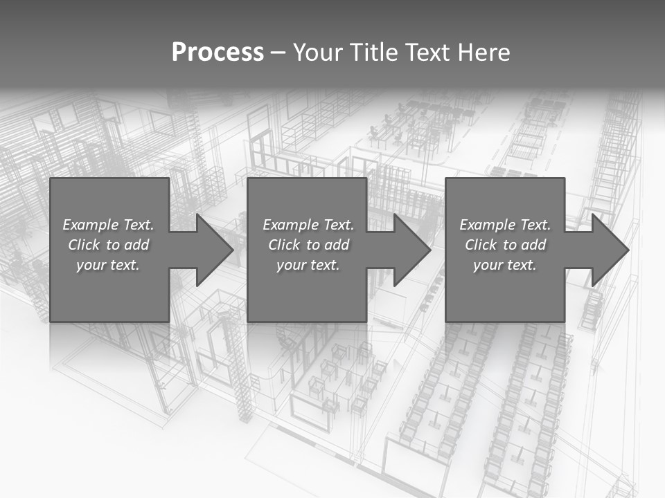 A Large Group Of Tables And Chairs In A Room PowerPoint Template