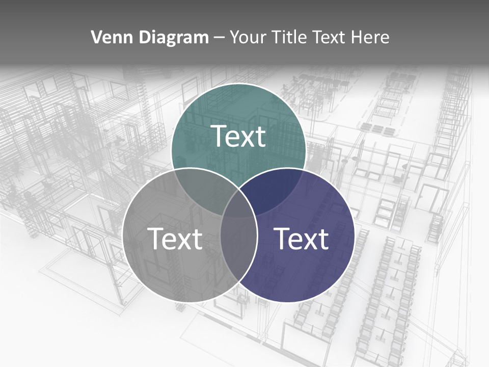 A Large Group Of Tables And Chairs In A Room PowerPoint Template