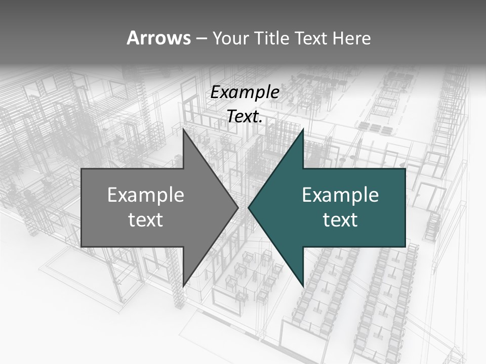 A Large Group Of Tables And Chairs In A Room PowerPoint Template