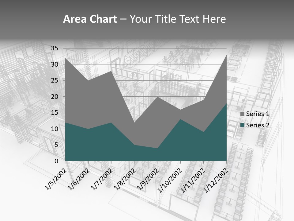 A Large Group Of Tables And Chairs In A Room PowerPoint Template