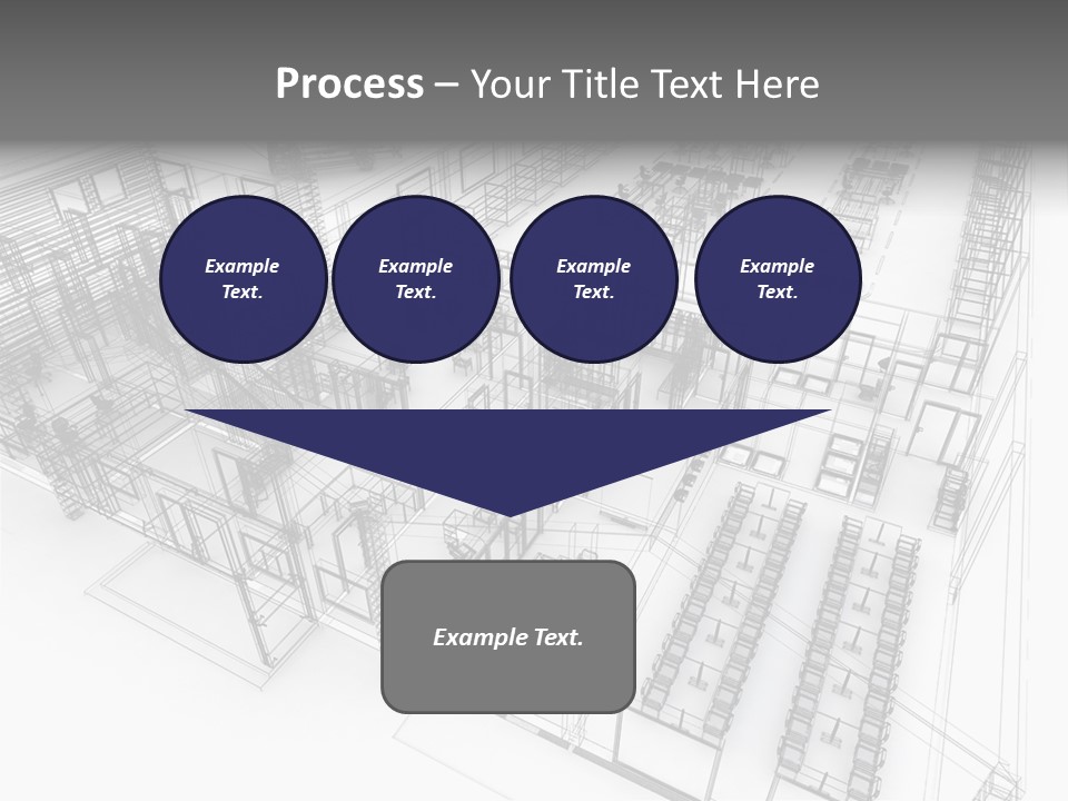 A Large Group Of Tables And Chairs In A Room PowerPoint Template