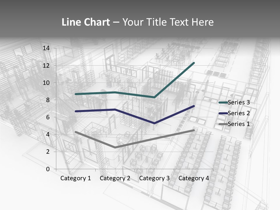 A Large Group Of Tables And Chairs In A Room PowerPoint Template