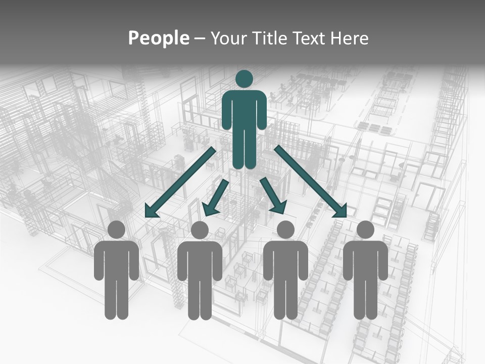 A Large Group Of Tables And Chairs In A Room PowerPoint Template