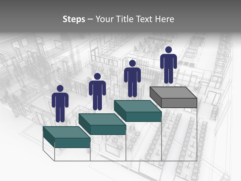 A Large Group Of Tables And Chairs In A Room PowerPoint Template