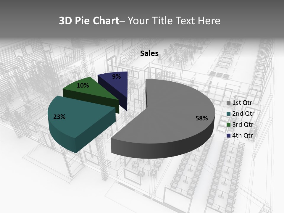 A Large Group Of Tables And Chairs In A Room PowerPoint Template