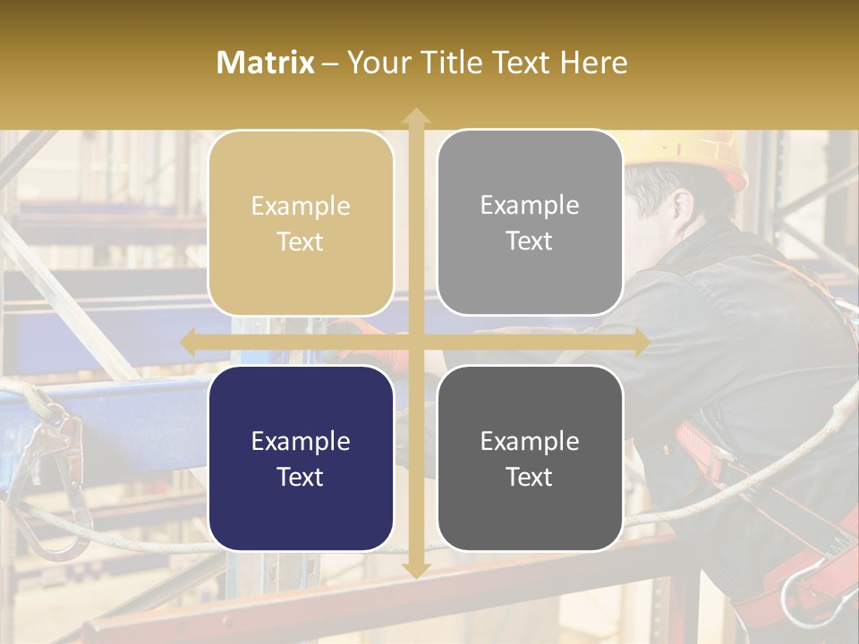 A Man In A Hard Hat And Safety Gear Working On A Machine PowerPoint Template