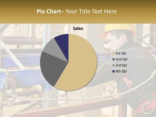 A Man In A Hard Hat And Safety Gear Working On A Machine PowerPoint Template