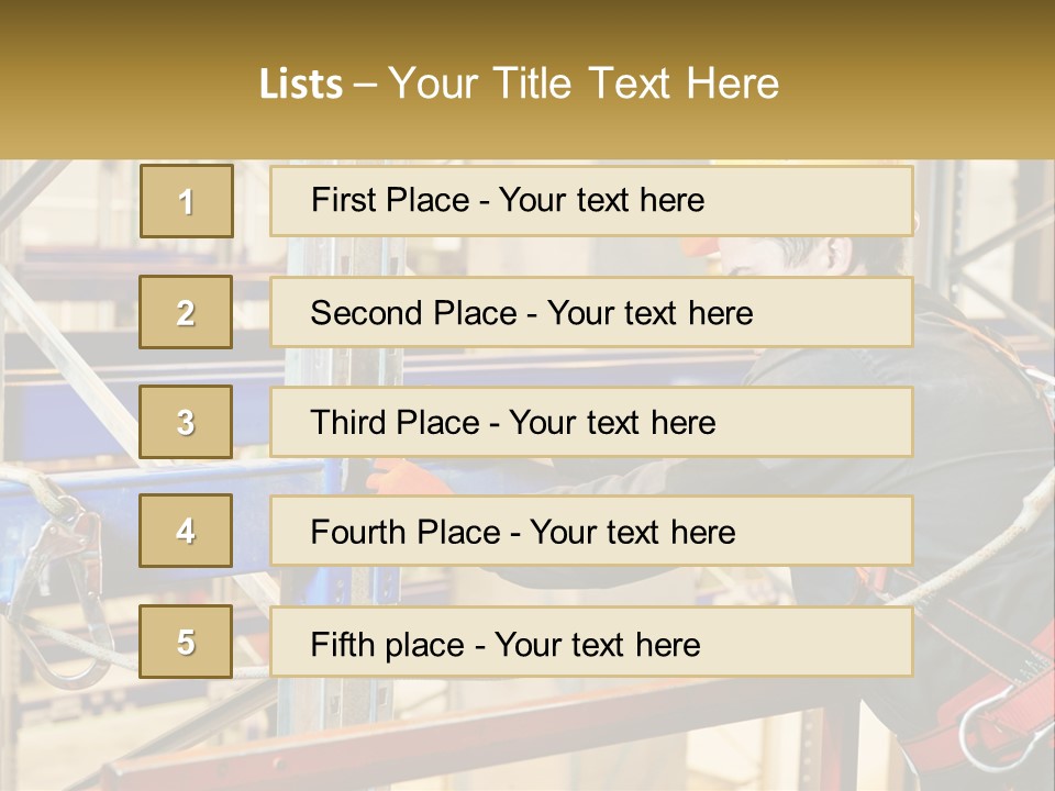 A Man In A Hard Hat And Safety Gear Working On A Machine PowerPoint Template